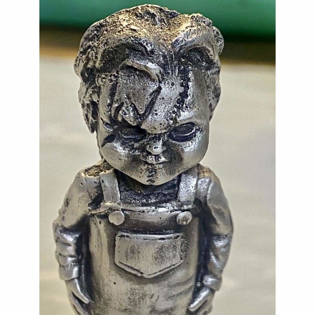 3.4 Ozt MK BarZ Chucky! 3D Sand Cast Statue.999 FS - silver bullion