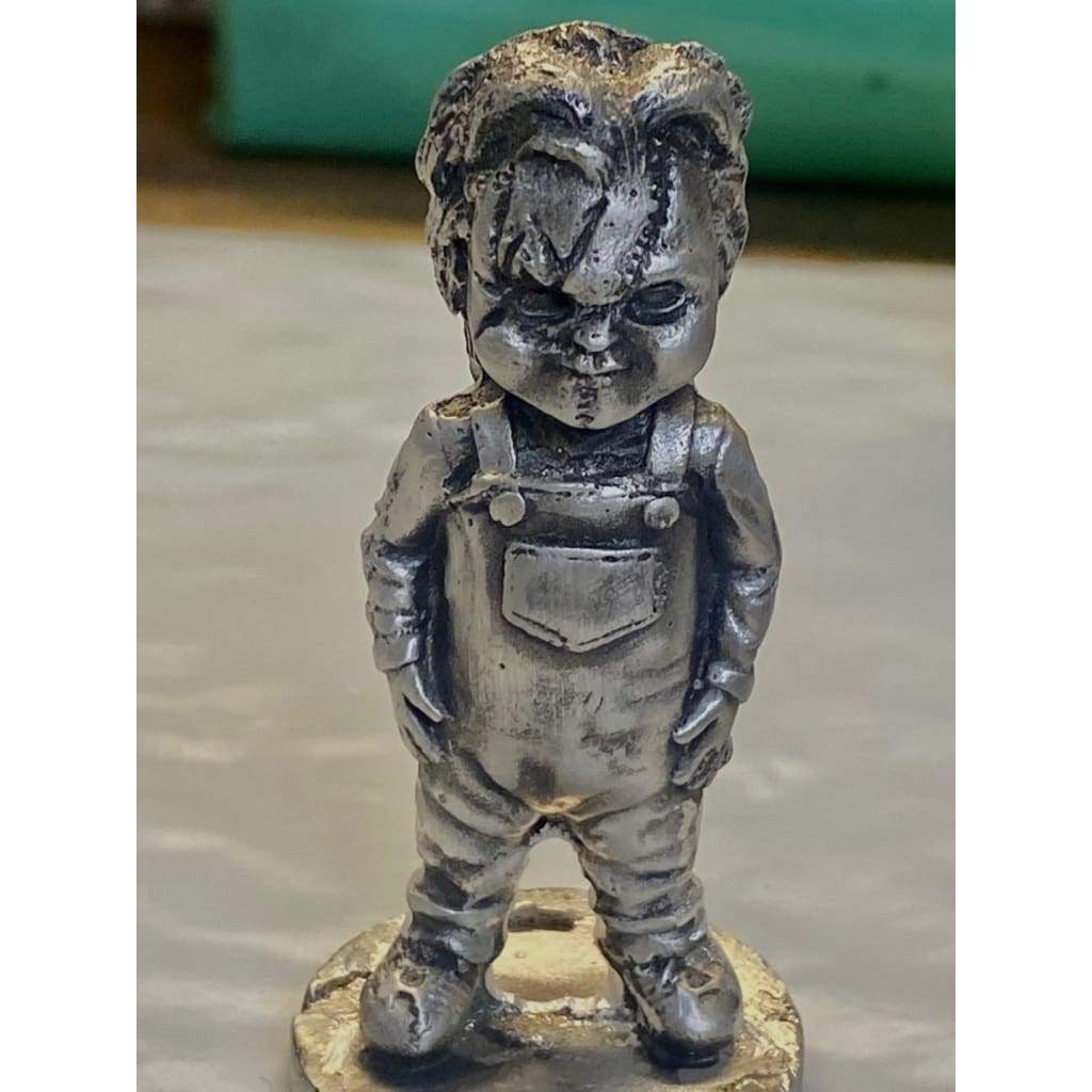3.4 Ozt MK BarZ Chucky! 3D Sand Cast Statue.999 FS - silver bullion