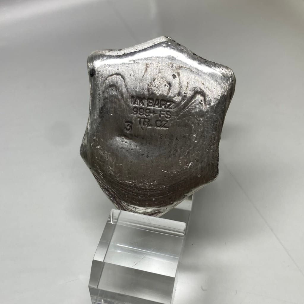 3 Oz MK BarZ USA Shield.999 FS Hand Poured