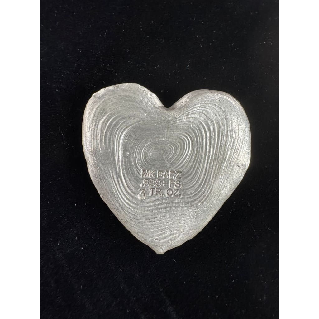 3 Troy Oz MK BARZ ’DIE WITH YOU’.999 FS Hand Poured