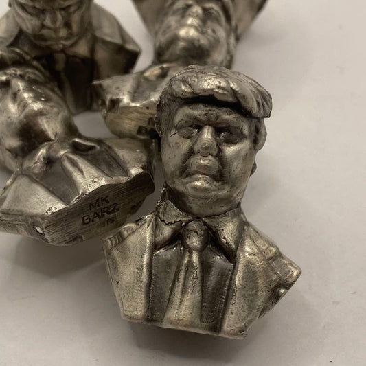 @3 Troy Oz MK BarZ Full 3D Trump Bust Statue.999 FS
