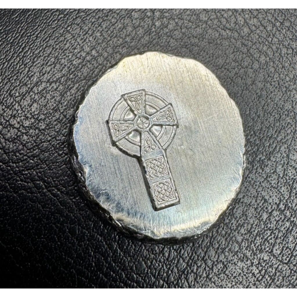 .5 oz MK BarZ ’Celtic Cross’ Hand Poured Round.999 FS