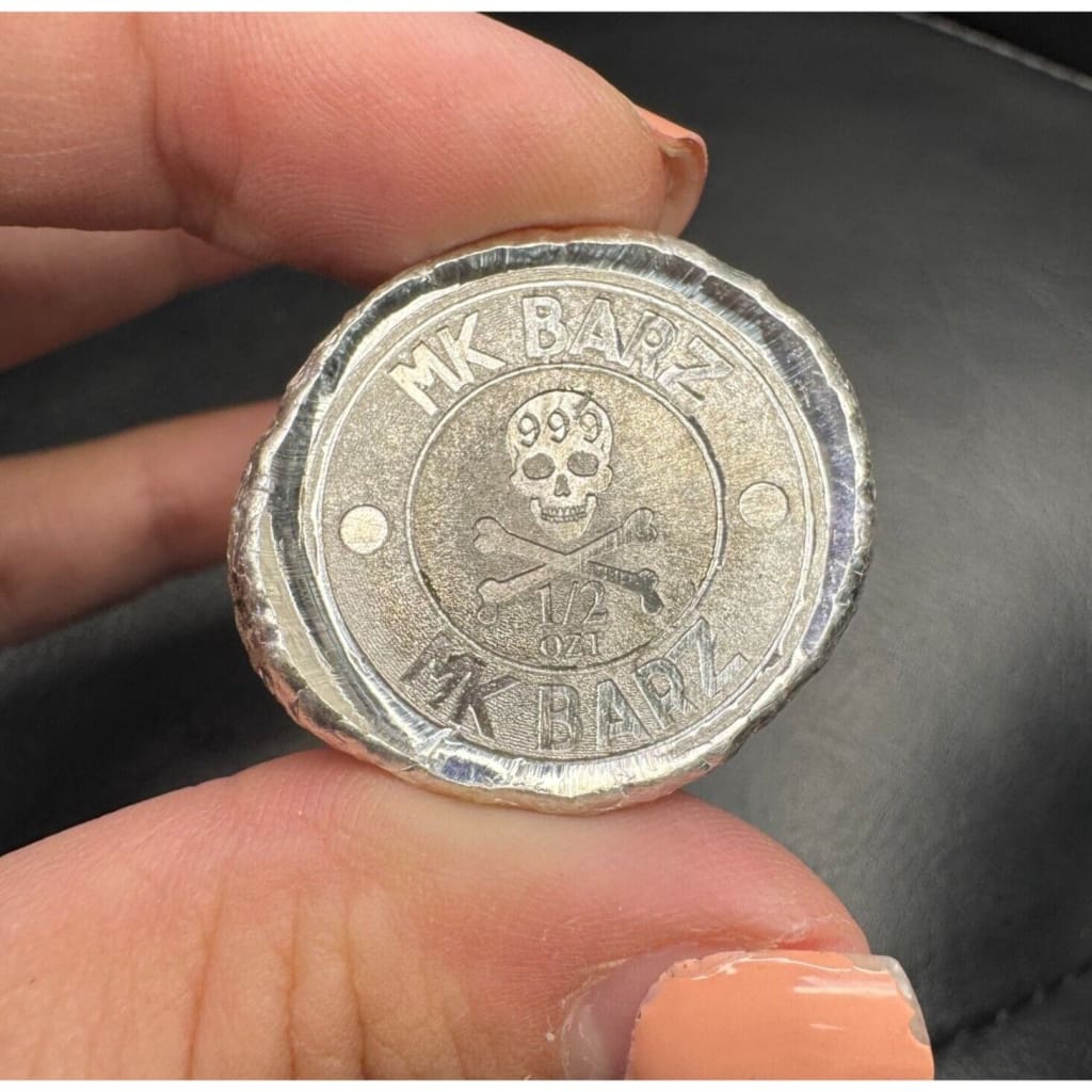 .5 oz MK BarZ ’Froggy’ Hand Poured Round.999 FS