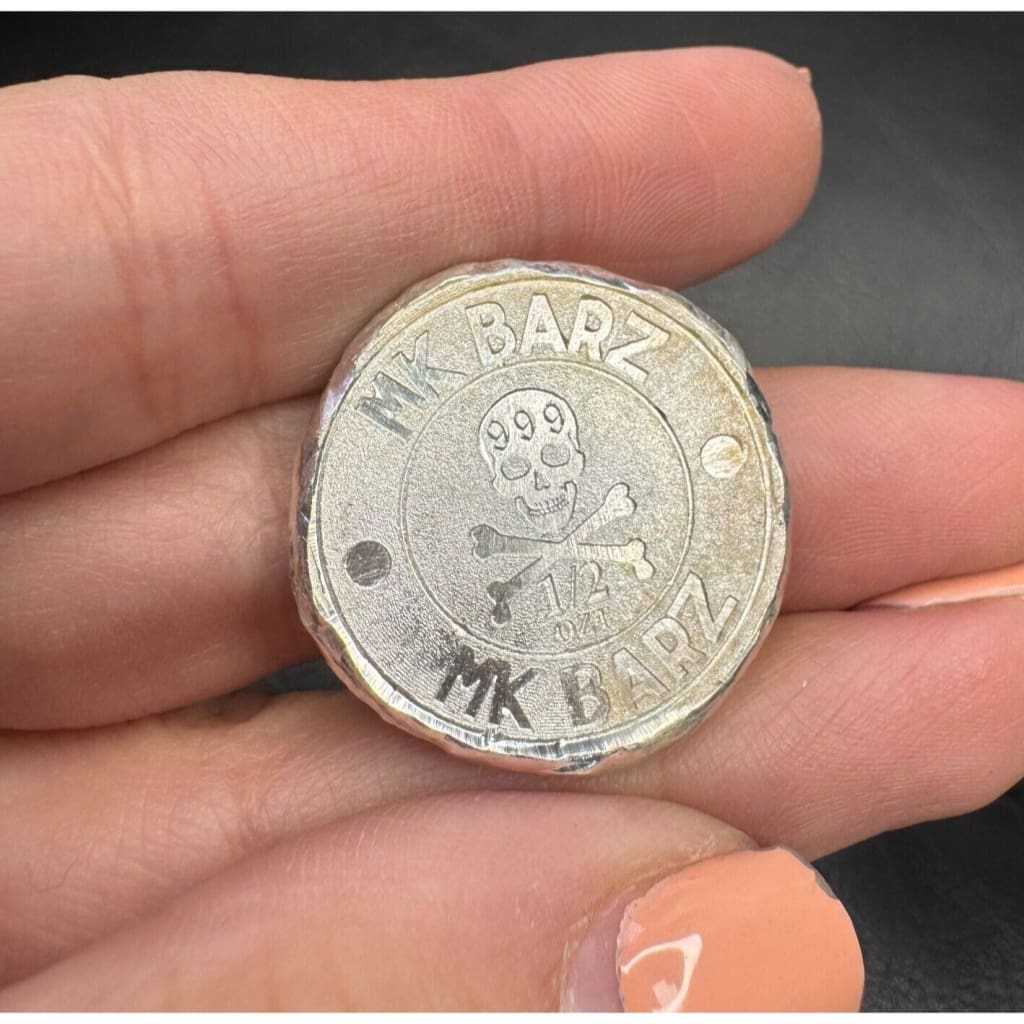 .5 oz MK BarZ Kitten Shiny Stamped Fractional.999 FS