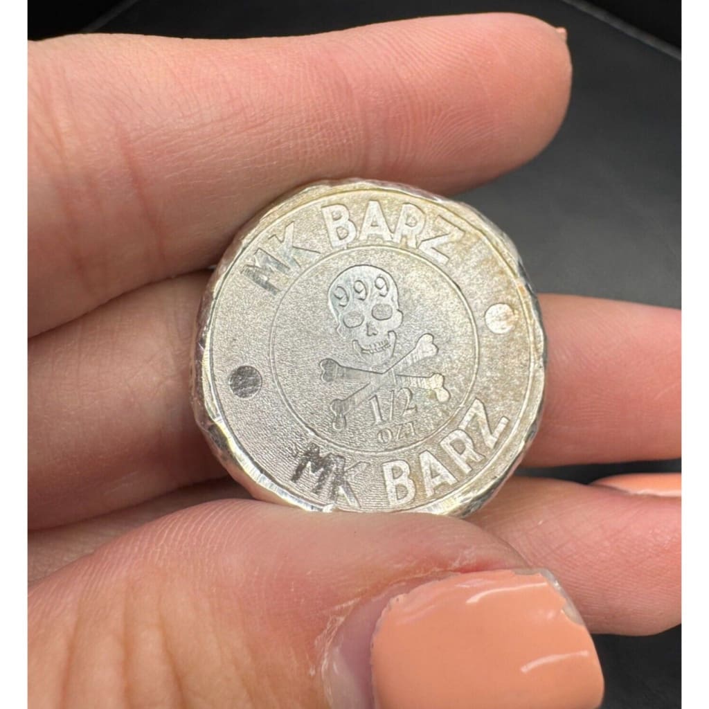 .5 oz MK BarZ Kitten Shiny Stamped Fractional.999 FS