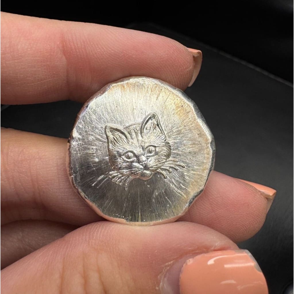 .5 oz MK BarZ Kitten Shiny Stamped Fractional.999 FS