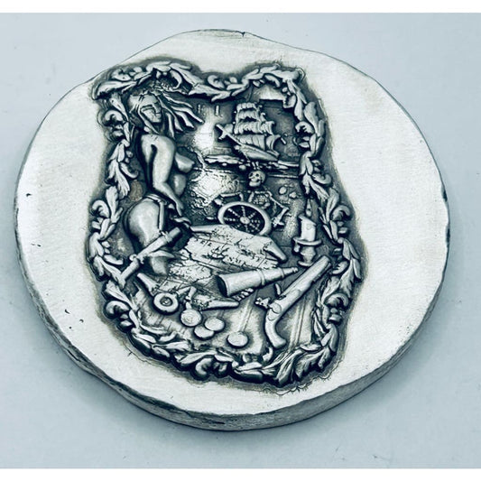 5 Oz MK Barz Pirate Paradise Island Stamped Bar.999 Fine Silver - silver bullion