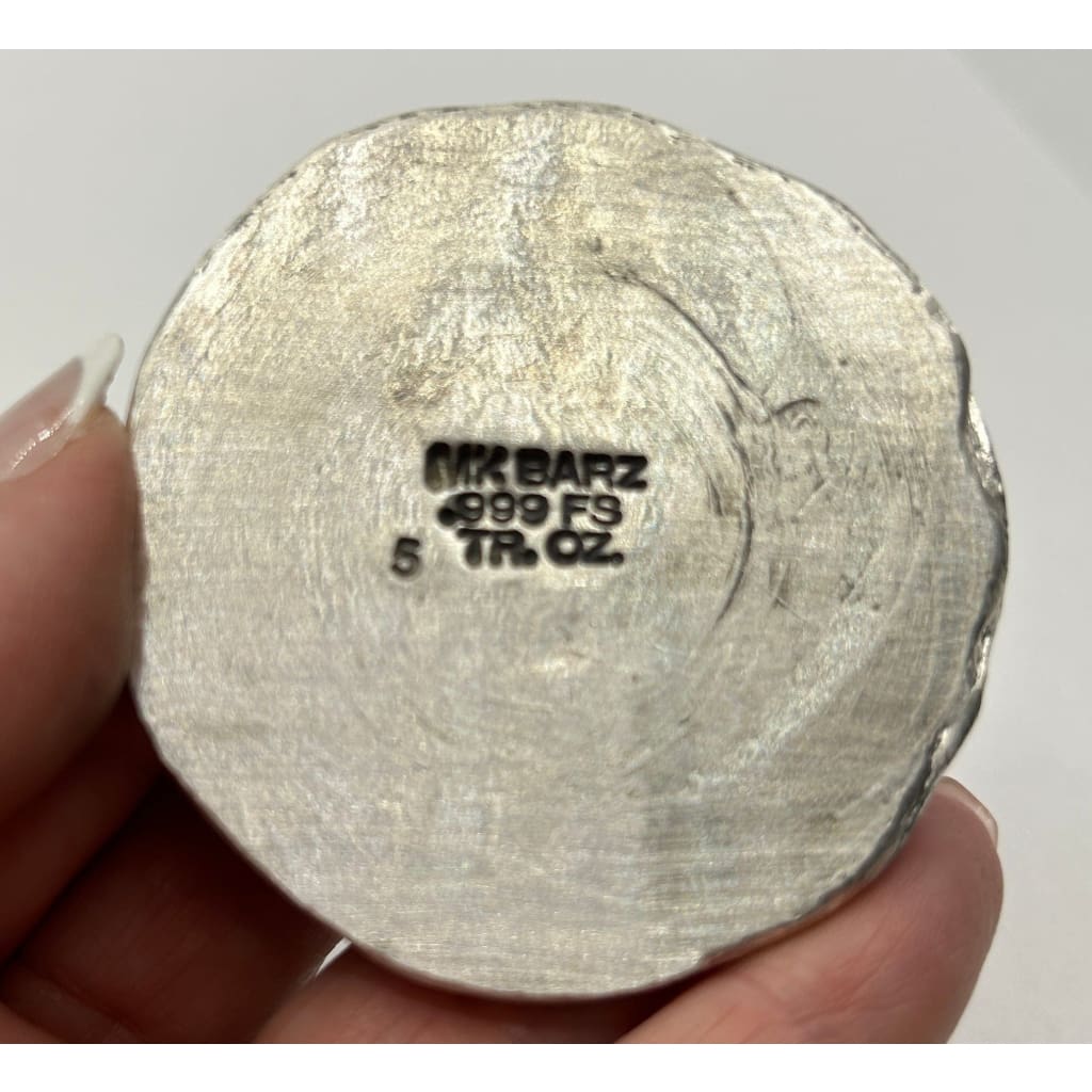 5 Oz MK Barz Playful Pin Up Stamped Bar.999 Fine Silver