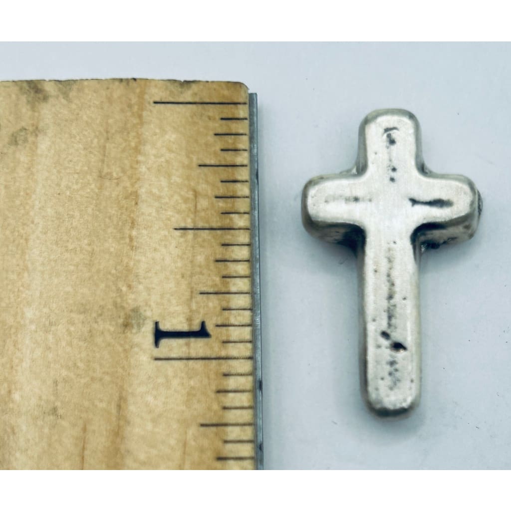 .5 Troy oz MK BarZ Delicate Cross Hand Poured.999 fine silver