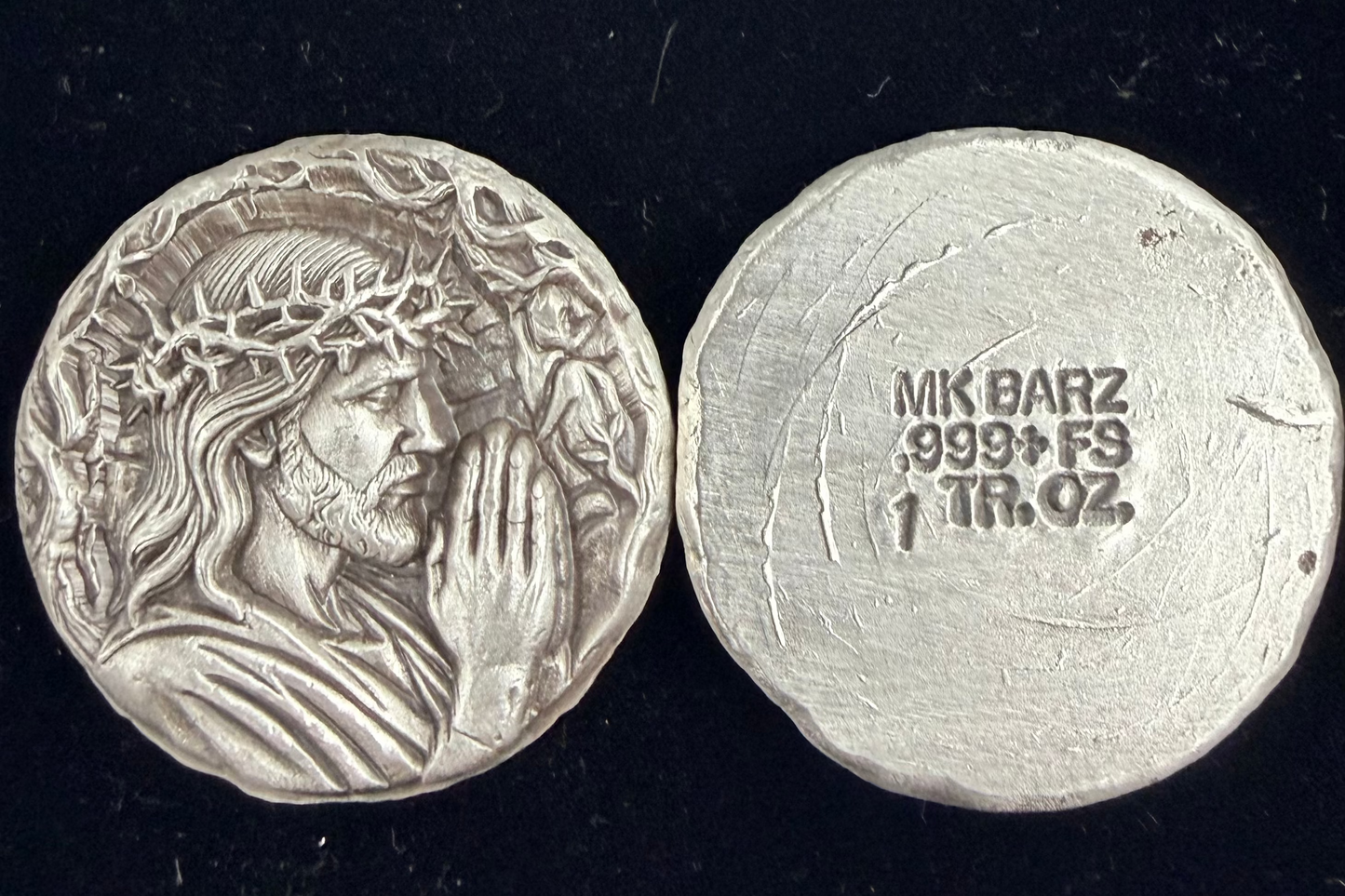 1 ozt. MK BarZ "Pray For Us" .999 FS Hand Poured