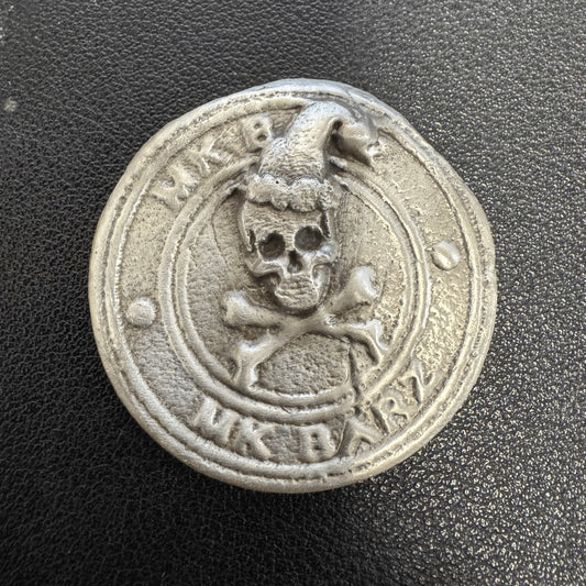 2 Ozt MK BarZ Santa Hat Logo Bar Stamped .999 Fine Silver