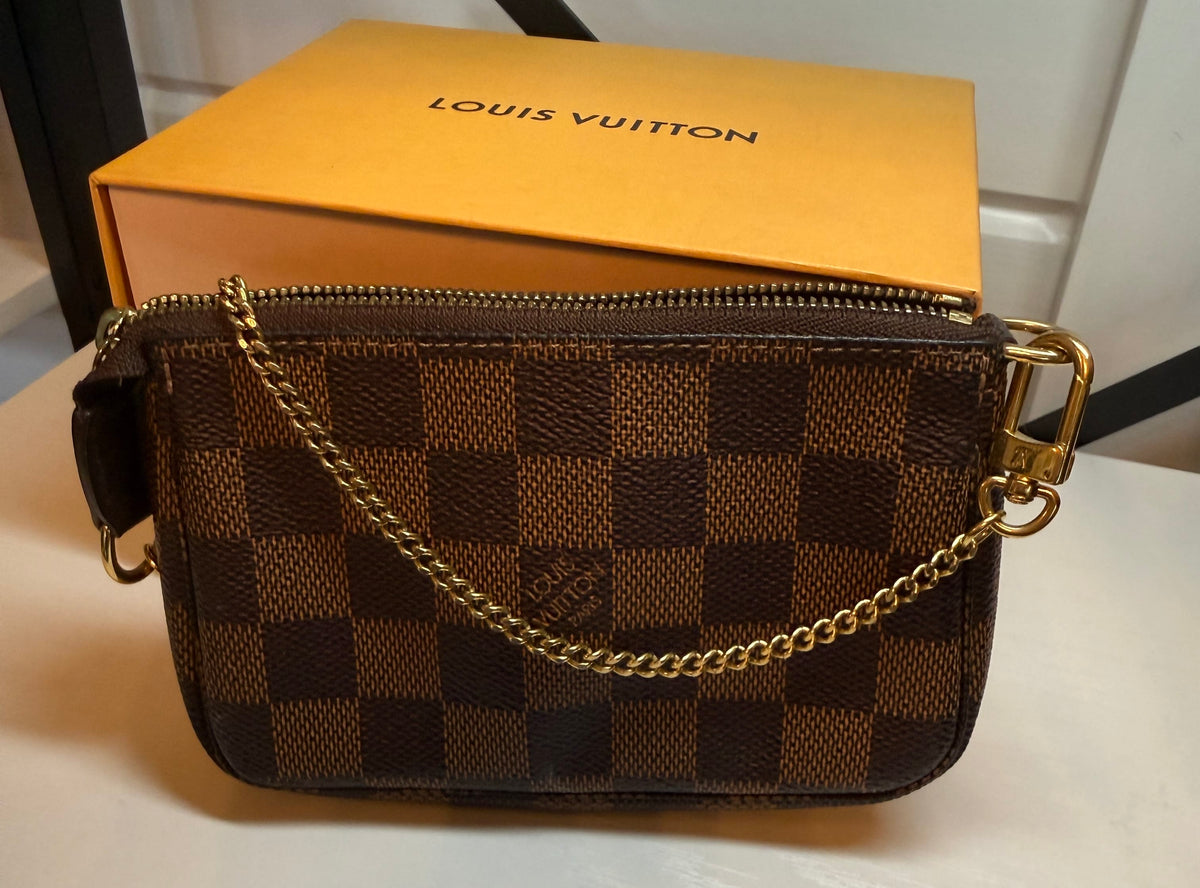 Louis Vuitton Damier Ebene Mini Pouchette - MK BARZ AND BULLION