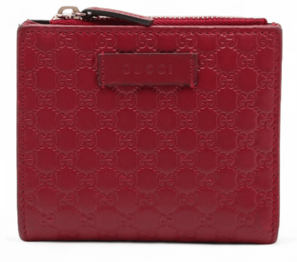 Gucci Micro Guccissima Red Compact Wallet