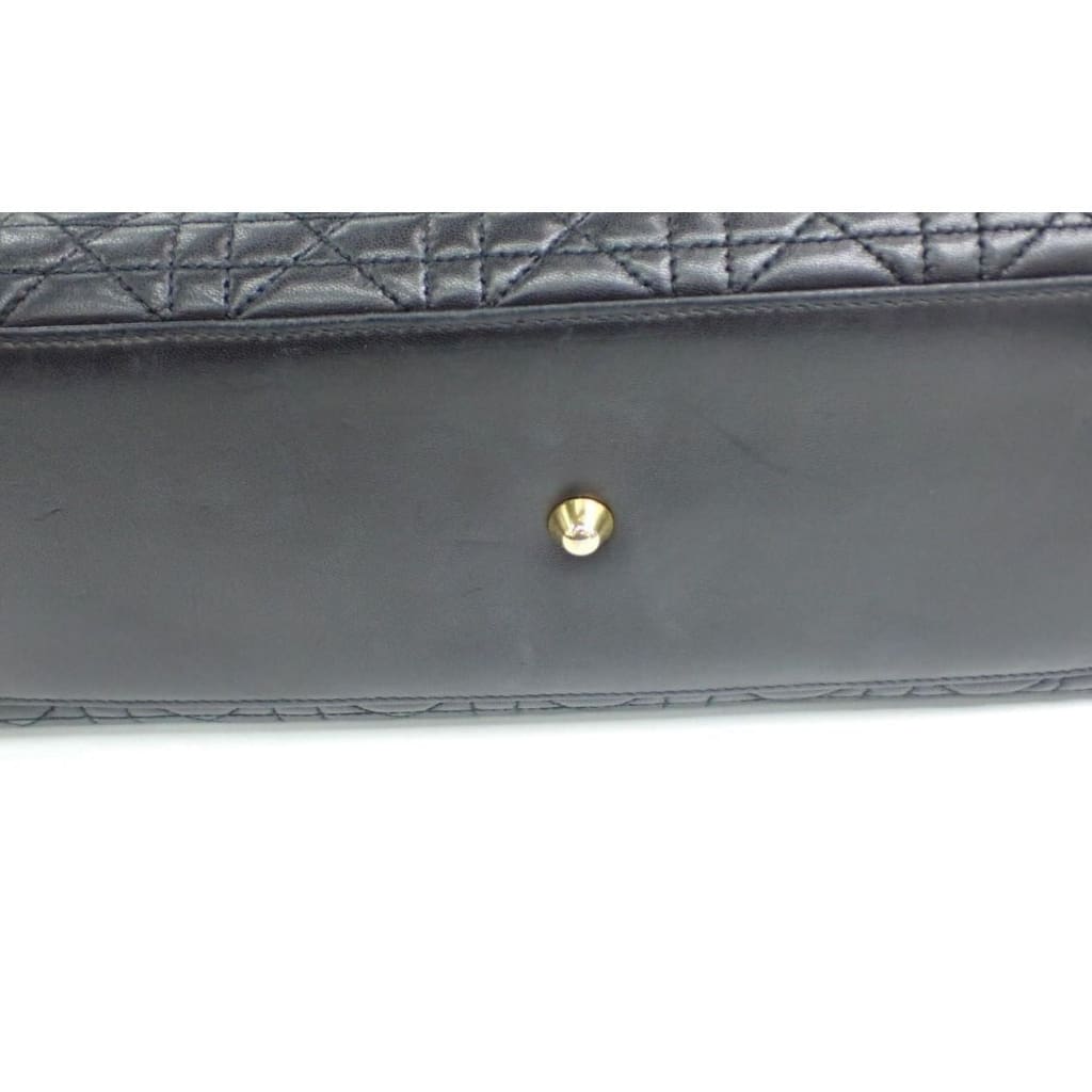 Dior Lady Dior Large Black Lambskin Handbag - black / Leather / shoulder bag