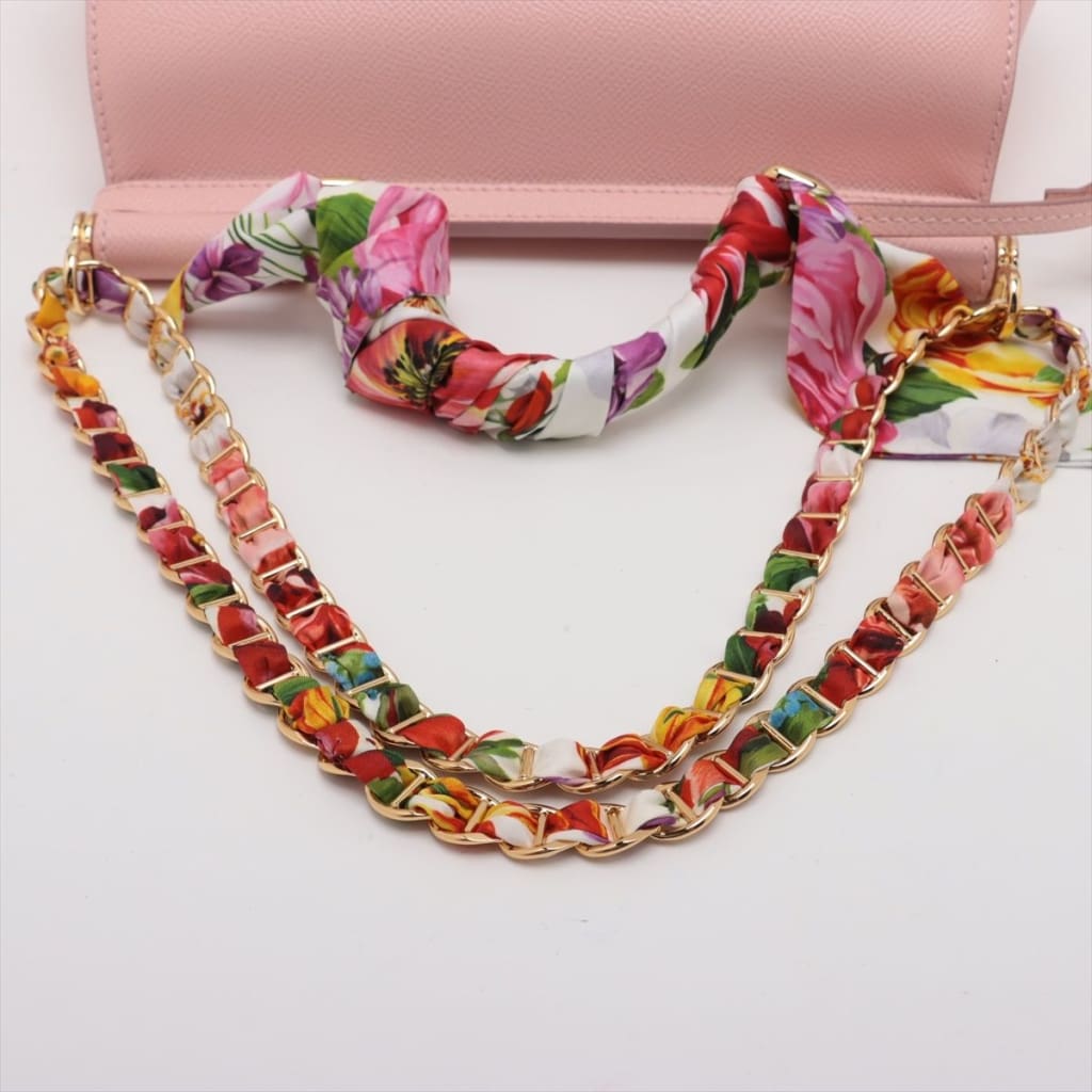 Dolce & Gabbana Dauphine Miss Sicily Satchel With Scarf Pink 2-way Bag (MSRP $2750) - pink / leather / shoulder bag