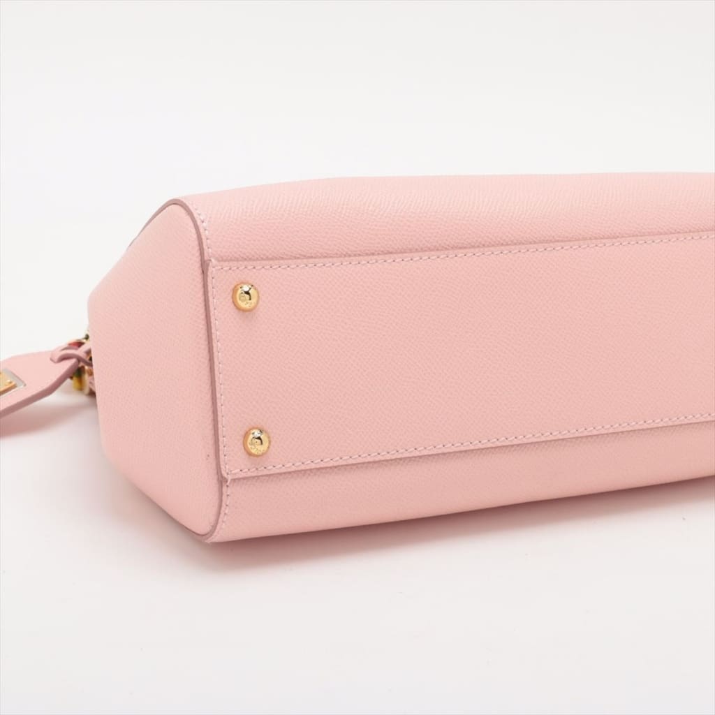 Dolce & Gabbana Dauphine Miss Sicily Satchel With Scarf Pink 2-way Bag (MSRP $2750) - pink / leather / shoulder bag