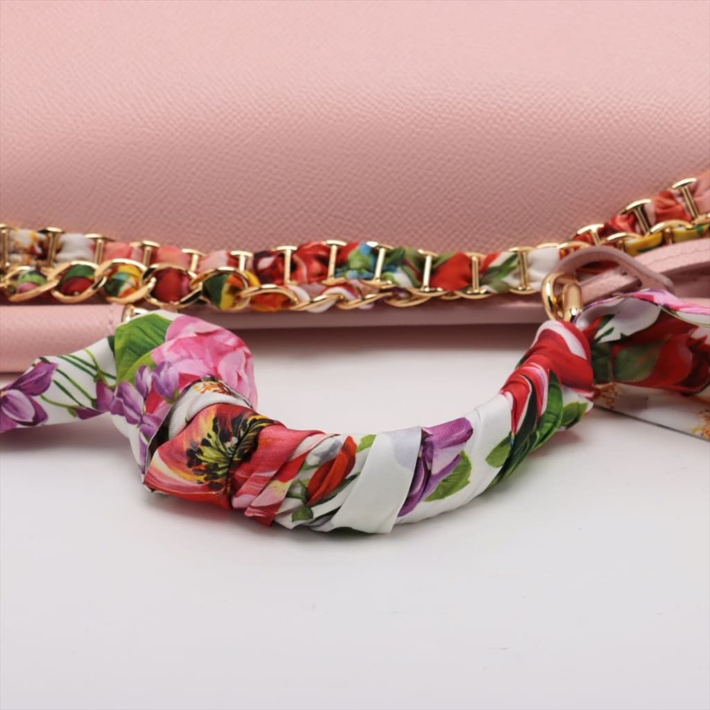 Dolce & Gabbana Dauphine Miss Sicily Satchel With Scarf Pink 2-way Bag (MSRP $2750) - pink / leather / shoulder bag