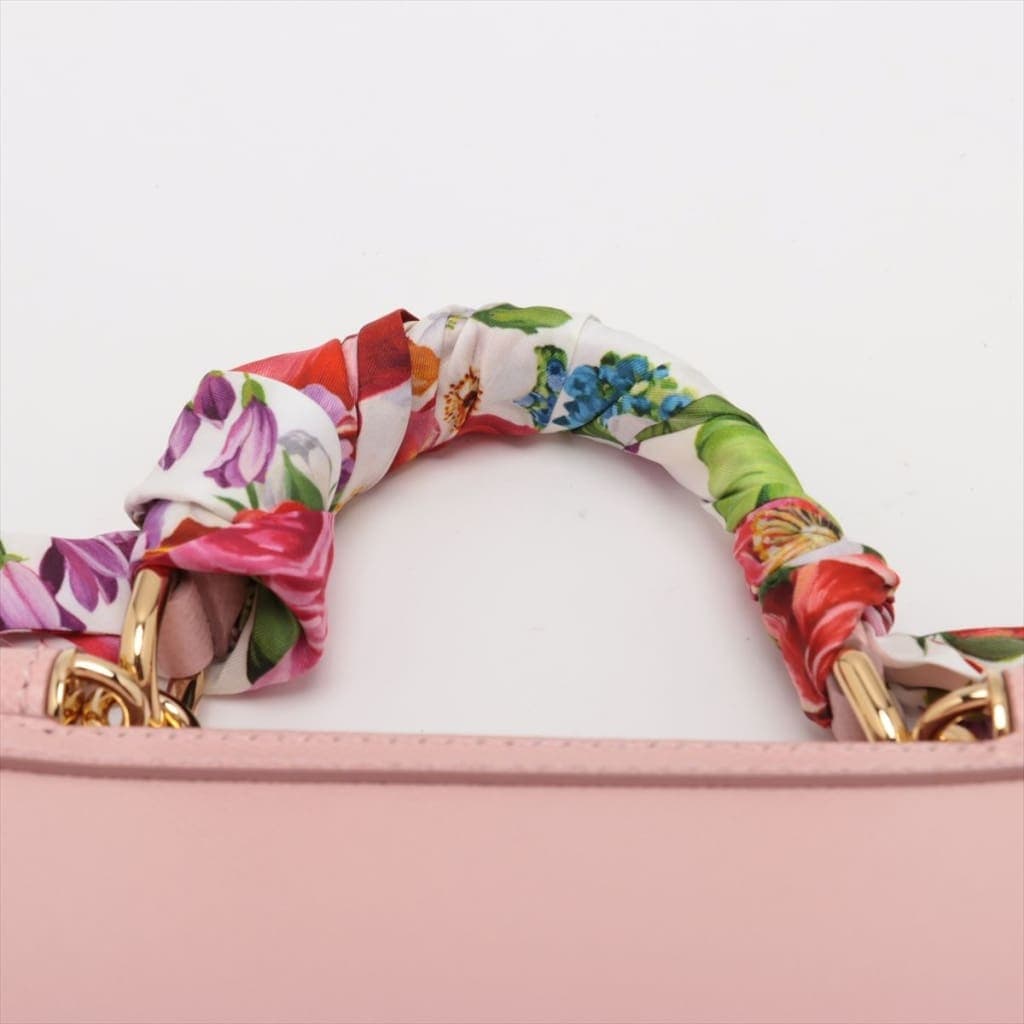 Dolce & Gabbana Dauphine Miss Sicily Satchel With Scarf Pink 2-way Bag (MSRP $2750) - pink / leather / shoulder bag
