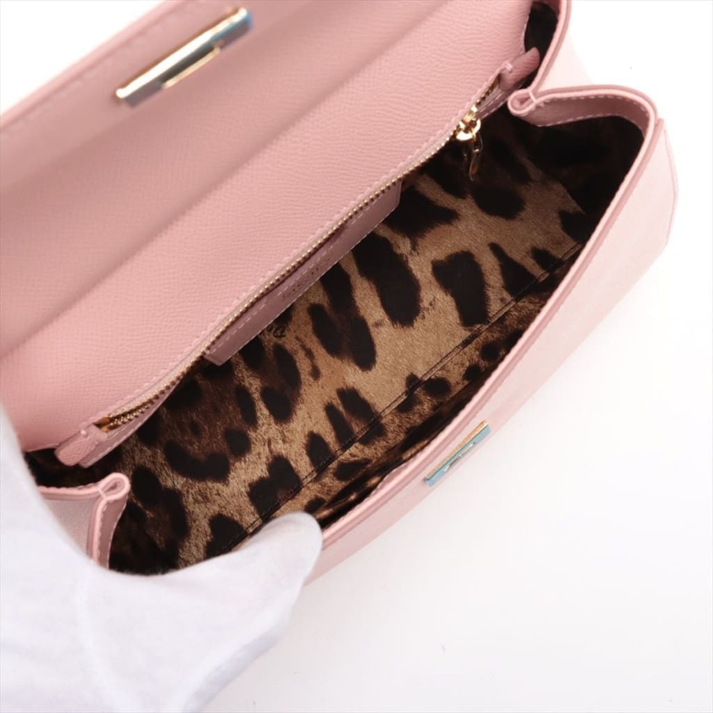 Dolce & Gabbana Dauphine Miss Sicily Satchel With Scarf Pink 2-way Bag (MSRP $2750) - pink / leather / shoulder bag