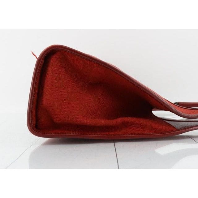 Gucci GG Canvas Jackie Bardot Bag in Red - red / canvas / bag