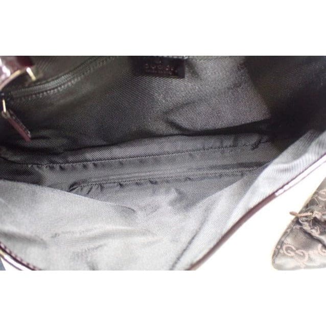 Gucci GG Canvas Jackie Hobo Chain Shoulder Bag - black / canvas / bag