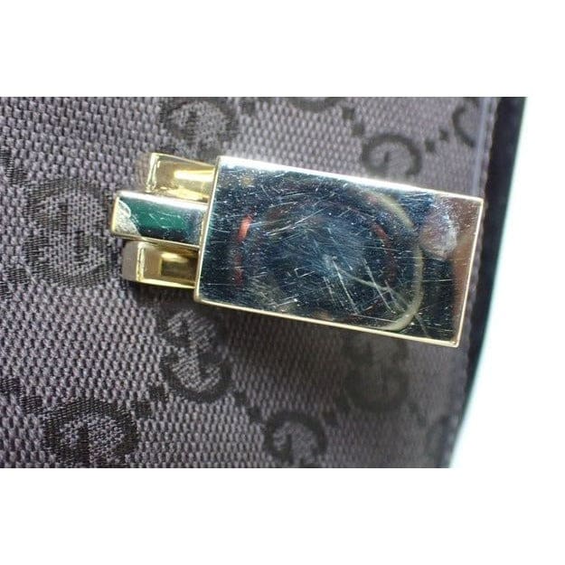 Gucci GG Canvas Jackie Hobo Chain Shoulder Bag - black / canvas / bag