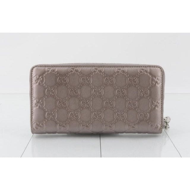 Gucci Metallic Pink Leather Continental Wallet - pink / Leather / wallet
