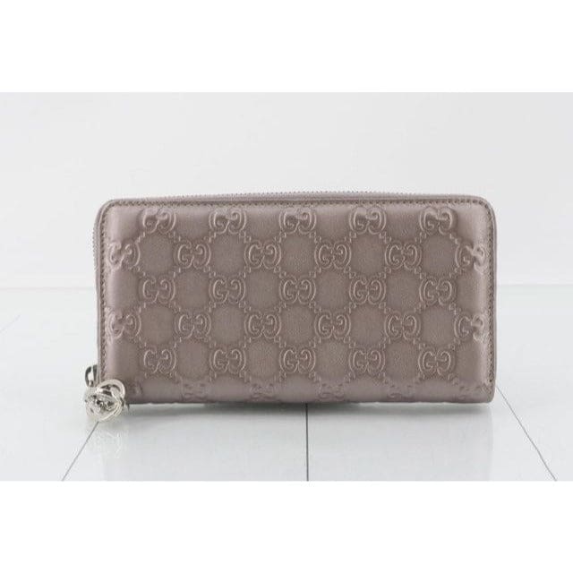 Gucci Metallic Pink Leather Continental Wallet - pink / Leather / wallet