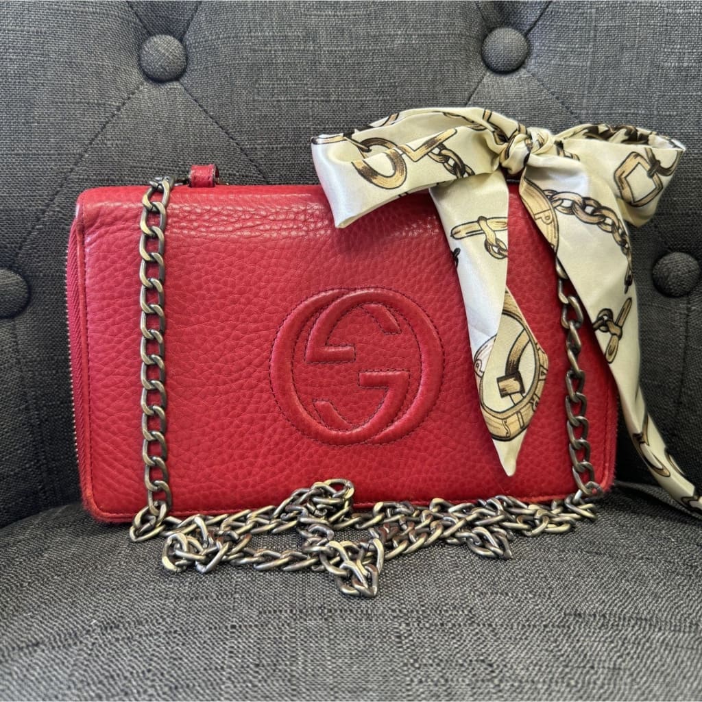 Red gucci clutch online