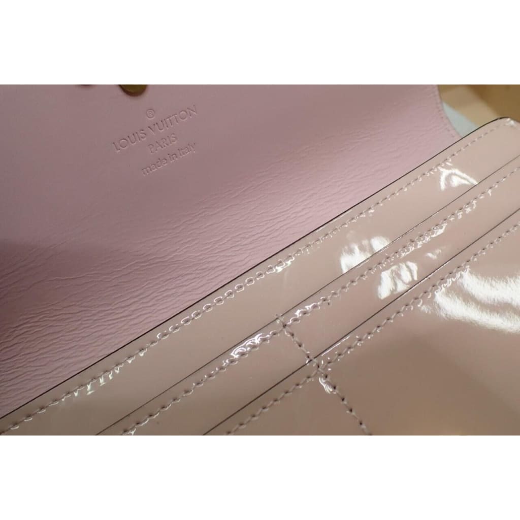 Louis Vuitton Cherry Wood Pink and Brown Portofeuil Long Wallet #35 - Pink / folding