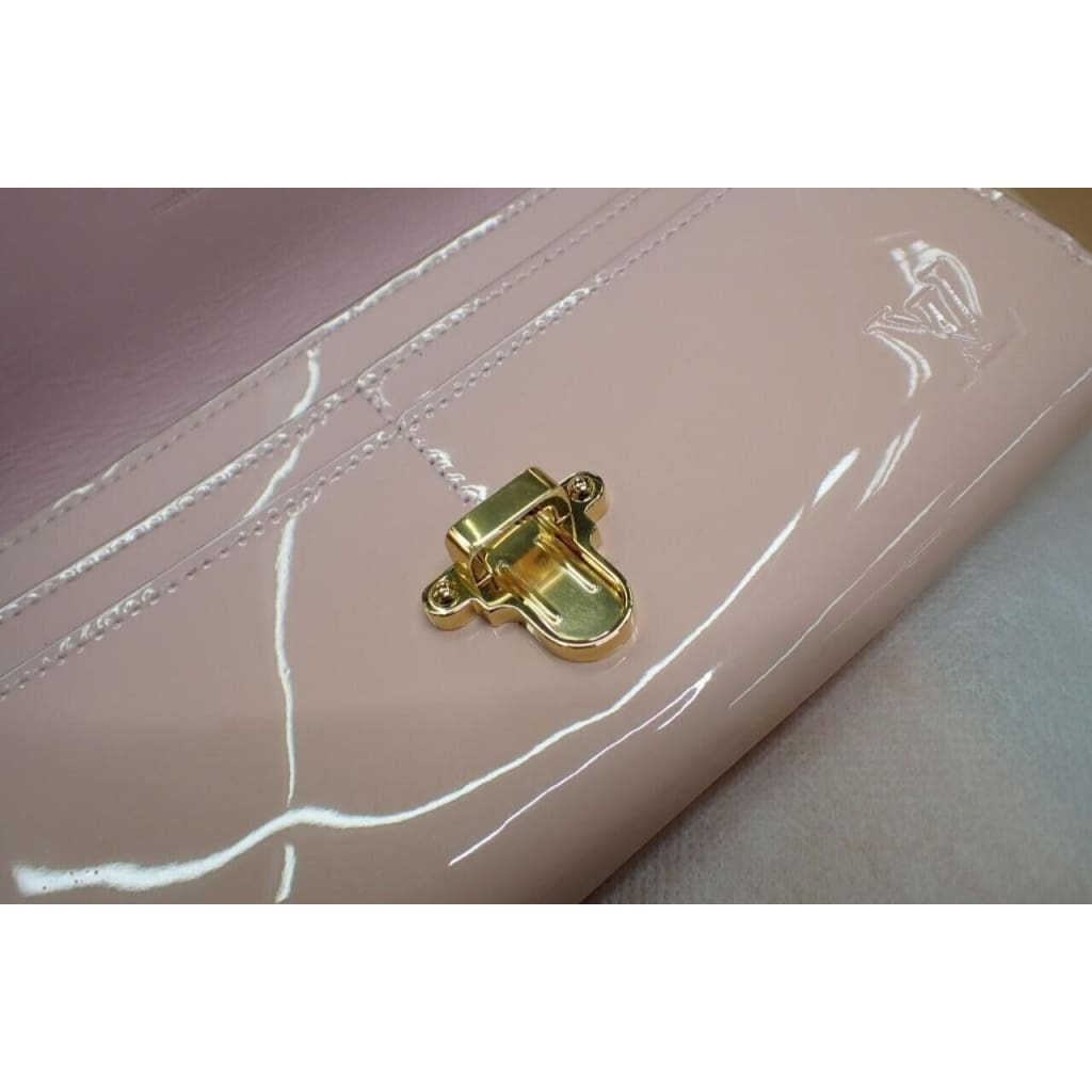 Louis Vuitton Cherry Wood Pink and Brown Portofeuil Long Wallet #35 - Pink / folding