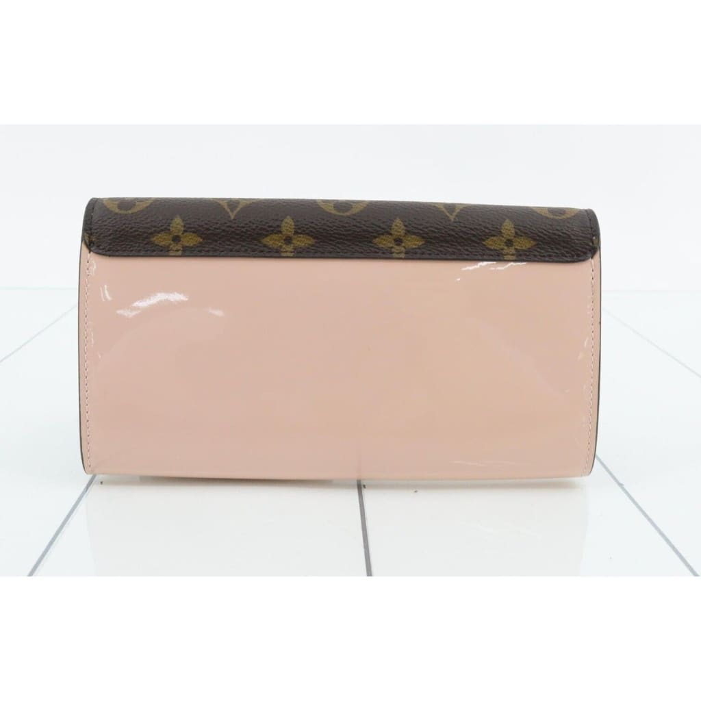 Louis Vuitton Cherry Wood Pink and Brown Portofeuil Long Wallet #35 - Pink / folding