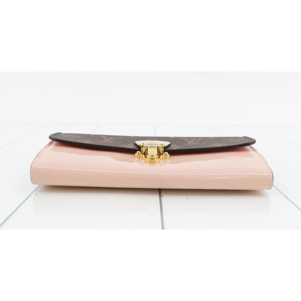 Louis Vuitton Cherry Wood Pink and Brown Portofeuil Long Wallet #35 - Pink / folding