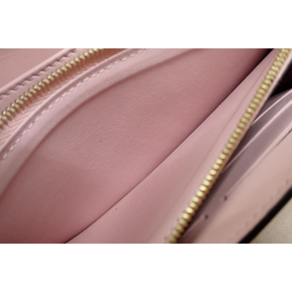 Louis Vuitton Cherry Wood Pink and Brown Portofeuil Long Wallet #35 - Pink / folding