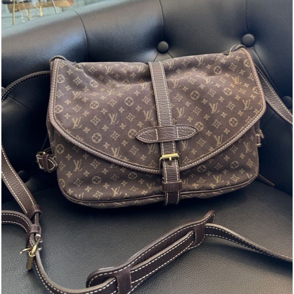 LOUIS VUITTON Monogram Mini Lin Saumur 30 Canvas Crossbody Bag MSRP MK BARZ AND BULLION