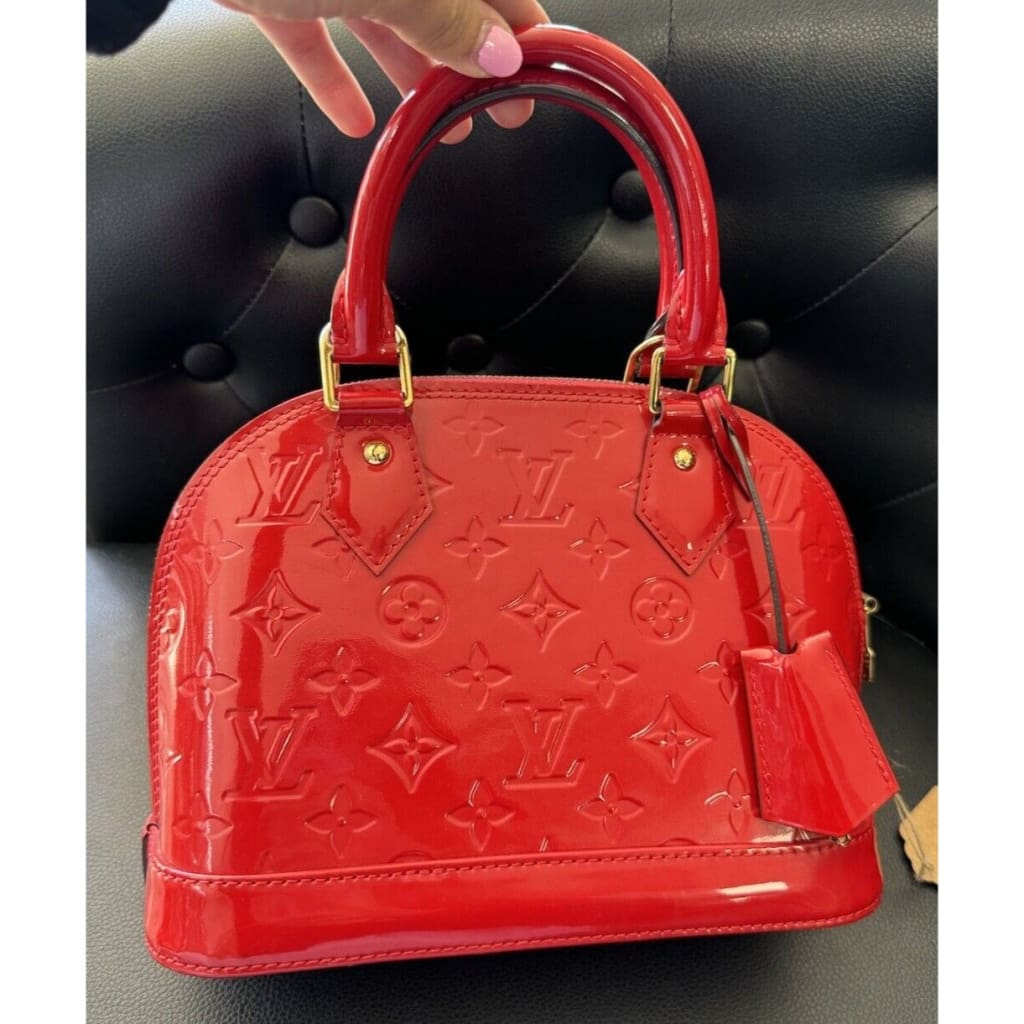 LOUIS VUITTON Red Vernis Alma BB MSRP 2 850