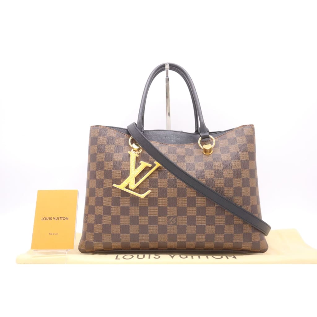 Louis Vuitton Riverside Damier Ebene Satchel Shoulder Bag - brown / Leather / Shoulder Bag