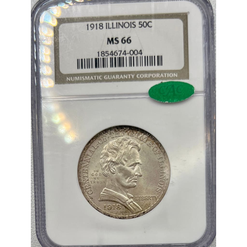 1918 MS66 ILLINOIS 50 CENT