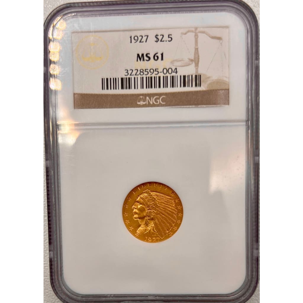 1927 MS61 2.5 DOLLAR