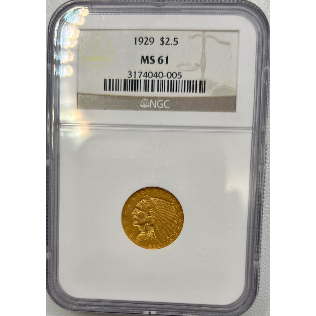 1929 MS61 2.5 DOLLAR