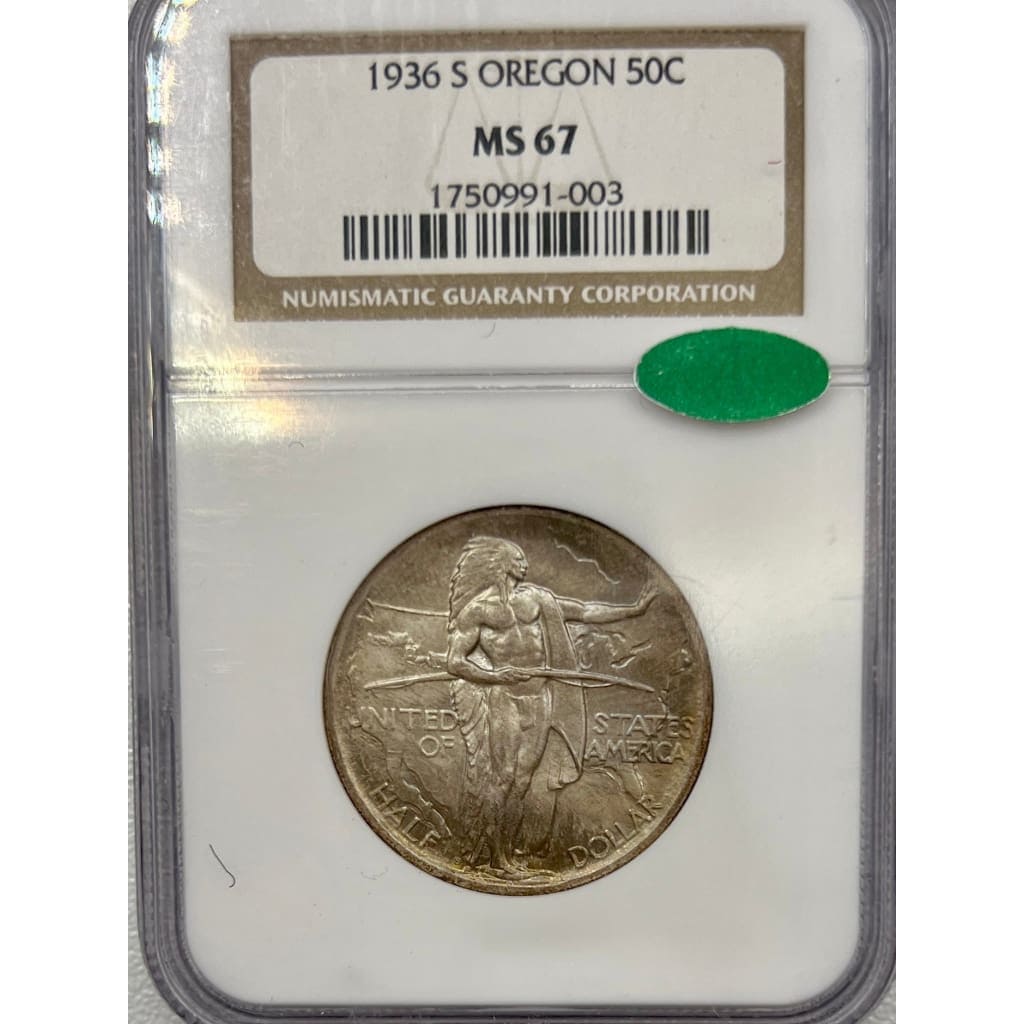 1936 MS67 OREGON 50 CENT