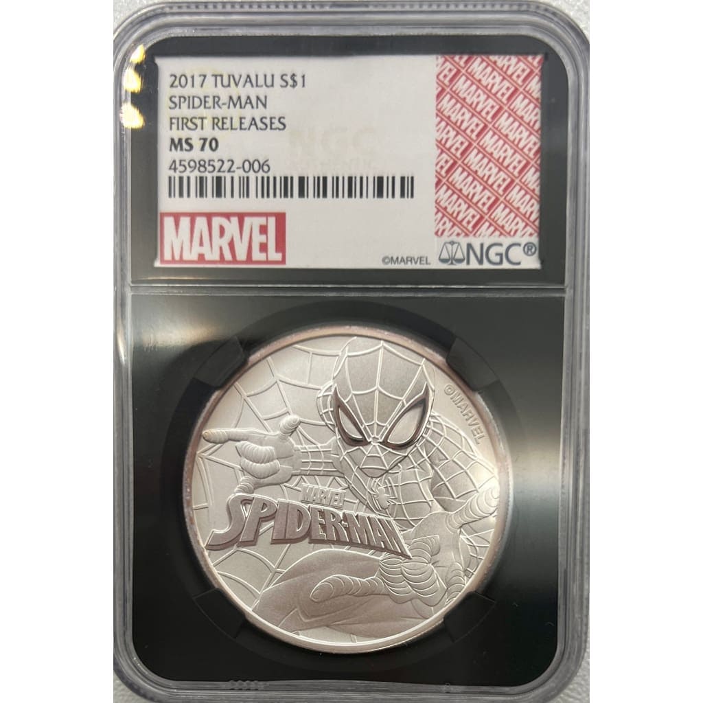 2017 TUVALU SPIDER MAN FIRST RELEASES MS70 DOLLAR