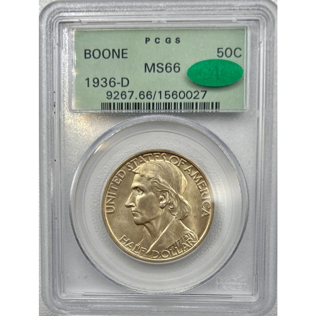 1936 MS66 BOONE 50 CENT