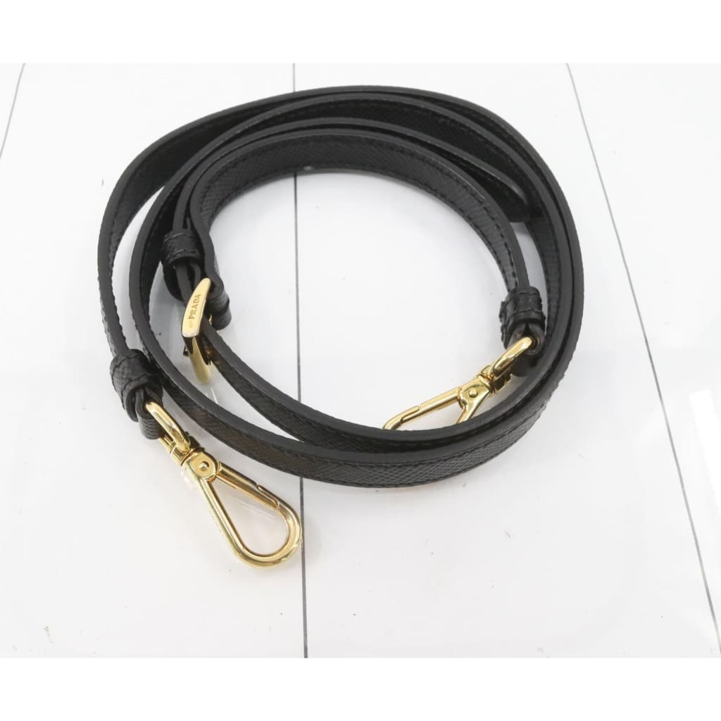 Prada Saffiano Cuir Medium Double Bag (MSRP $4750) - black / Leather / shoulder bag