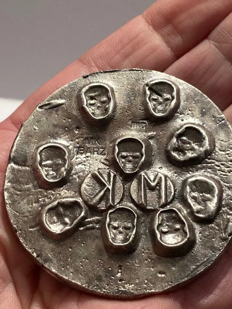 ~3.5 Troy Oz MK BarZ "Big Scarab Beetle!" 3D Stamped Round .999 Fine Silver - MK BARZ AND BULLION