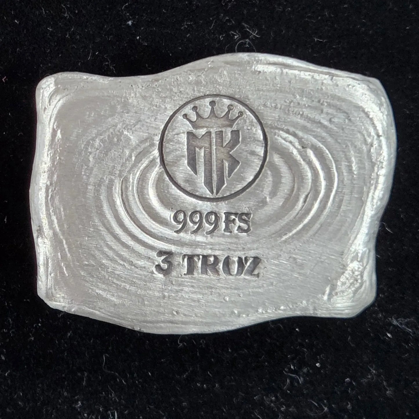 3 Troy Oz MK BarZ "Time to Pirate" Stamped Bar .999FS - MK BARZ AND BULLION