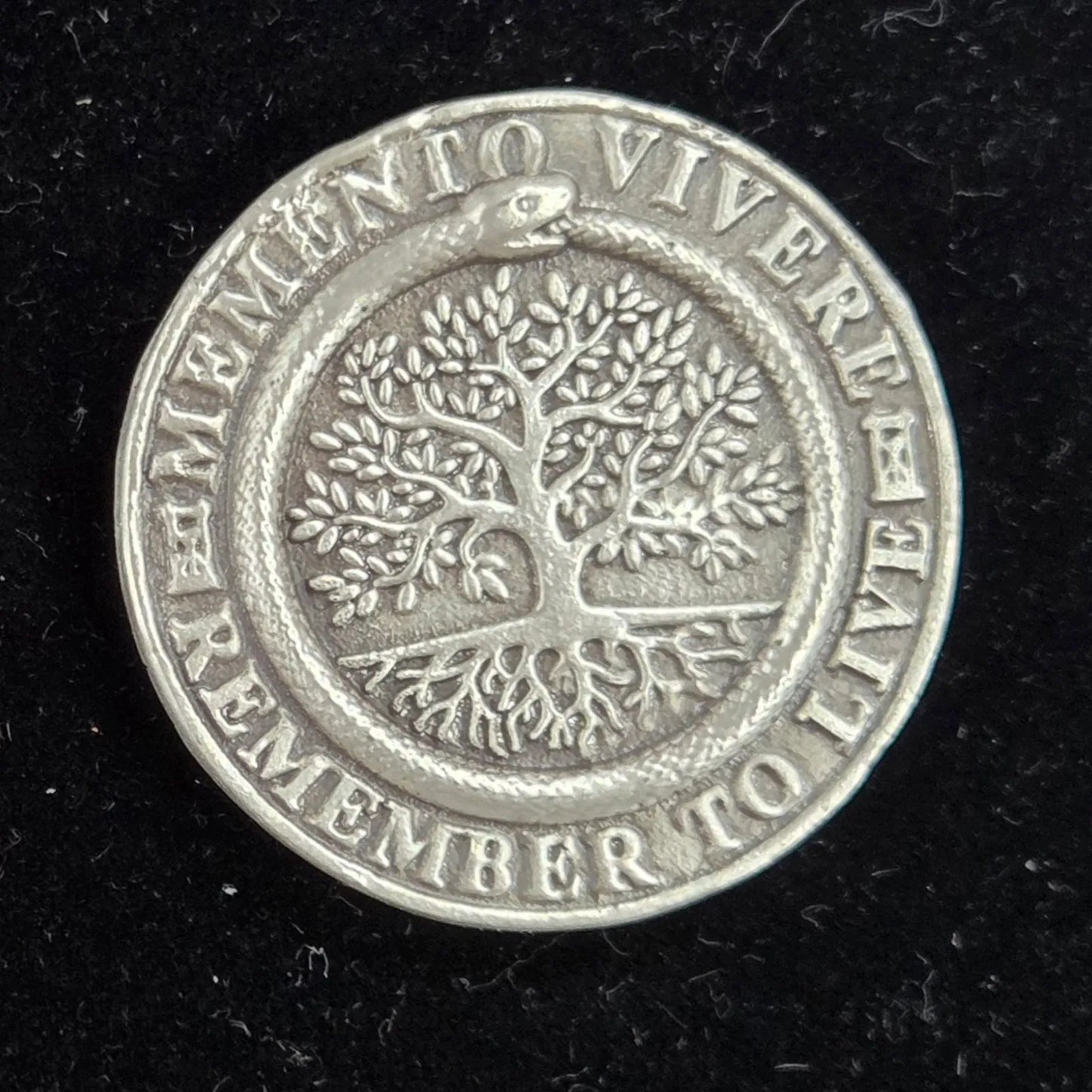 ~0.85 Troy Oz. MK BarZ "Momento Mori / Momento Vivere" Sand Casted Round .999 FS - MK BARZ AND BULLION