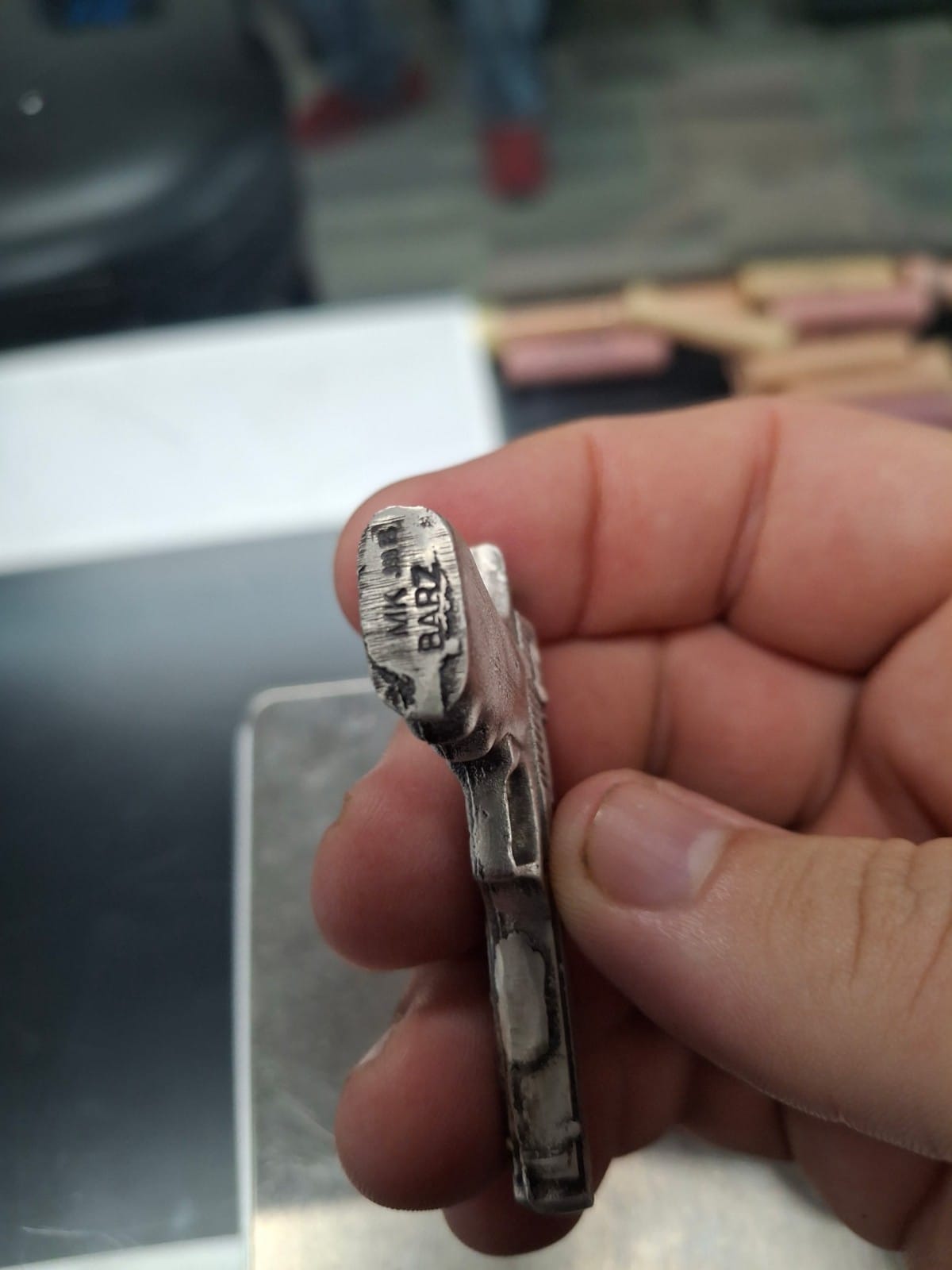 1.608 Ozt. Hand Poured Silver Gun by MKBarz - MK BARZ AND BULLION