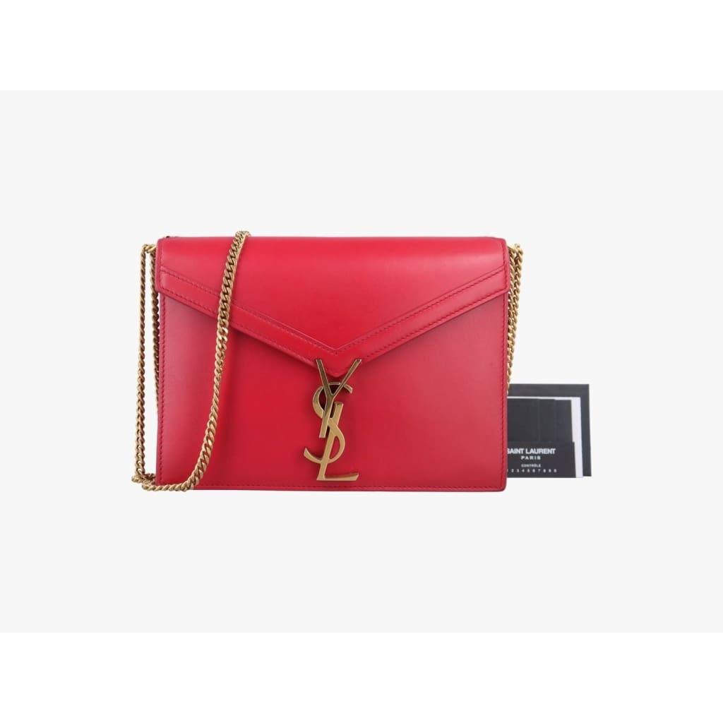 YSL Saint Laurent Cassandra Red Leather Chain Bag - red / Leather / Chain Bag