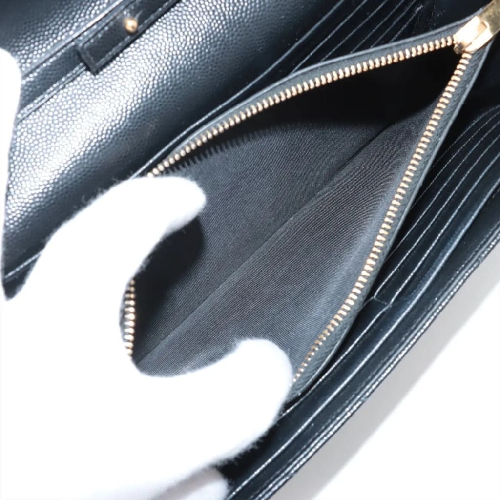 YSL Yves Saint Laurent Monogram Matelassé Envelope Wallet On Chain (MSRP $1600) - black / Leather / shoulder bag